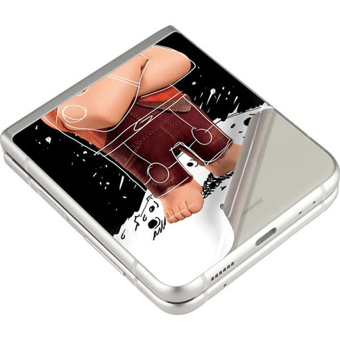 Disney Wreck-it Ralph And Vanellope Space Sketch Galaxy Z Flip4 5G Skin